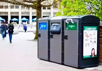 智能城市 城鎮智能戶外分類垃圾收容箱